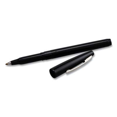 Pentel Rolling Writer Pen, 0.8 Millimeter Cushion Ball Tip, Black Ink, 12 pens (R100-A)