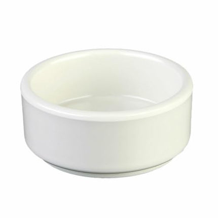 FSE ML350B1 Ramekin, 2 oz., 2-7/8" Dia., Smooth, Break-Resistant, Dishwasher Safe, Heavy Duty, BPA Free, Melamine, Bone, NSF, Pack of 12