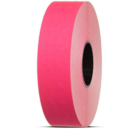Labels for Monarch 1131 Labeler - Pink - 20,000 Labels - Pack with 8 Rolls - Ink Roller Included - Made and Delivered by Labels for Us