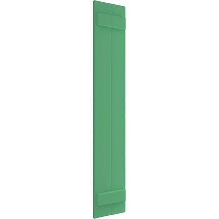 Ekena Millwork 10 3/4"W x 38"H True Fit PVC, Two Board Joined Board-n-Batten Shutters, Lilly Pads (Per Pair - Hardware Not Included)