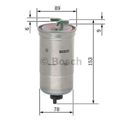 Bosch N6172 Car Diesel Filter - Separates Particles and Water from Fuel - Protects the Injection System