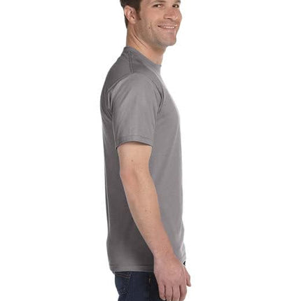 Hanes Men's Essential-t Cotton T-Shirt, Athletic Crimson_Discontinued, Graphite - 4 Pack, Large