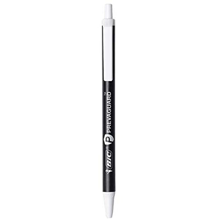 Bic PrevaGuard Clic Stic Ballpoint Pen Contains Built-in Protection On the Pen To Suppress Bacteria Growth, Black, 60-Count