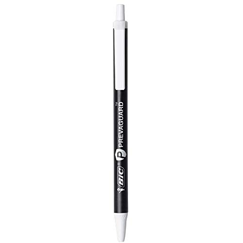 Bolígrafo Bic PrevaGuard Clic Stic Contiene Protección Integrada en el Bolígrafo Para Suprimir el Crecimiento Bacteriano, Negro, Paquete de 60