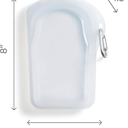 Stasher Silicone Reusable Storage Bag, Go Bag (Clear) | Food Meal Prep Storage Container | Lunch, Travel, Makeup, Gym Bag | Freezer, Oven, Microwave, Dishwasher Safe, Leakproof
