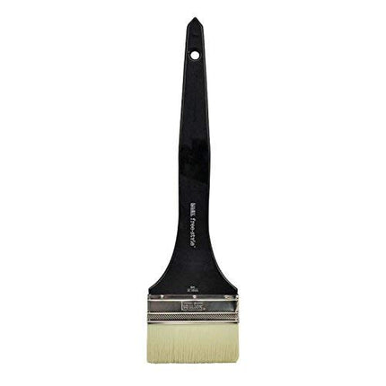 Liquitex 1300804 Freestyle Large Scale Brush, Broad Flat/Varnish 4-Inch, Long Handle
