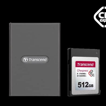 Transcend CFexpress Card Reader, Type B, USB 3.2 Gen 2x2, 20 Gbps, for Photography and Cinematic Experts, Provide Type A and Type C Cables - TS-RDE2