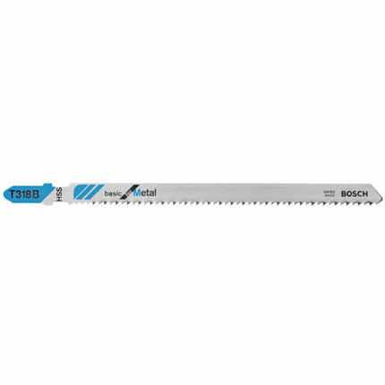 Bosch T318B100 100-Piece 5-1/4 In. 14 TPI Basic for Metal T-Shank Jig Saw Blades