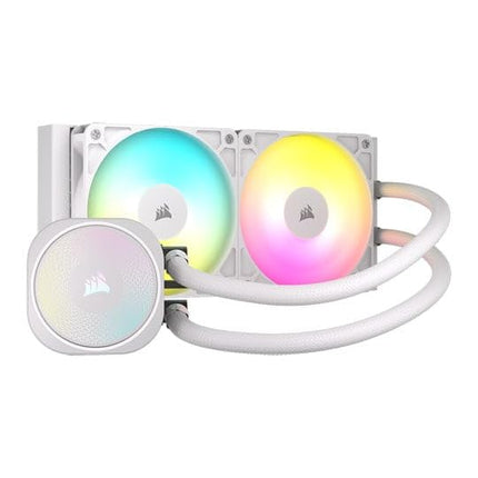 Corsair NAUTILUS 240 RS ARGB Liquid CPU Cooler – 240mm AIO – Low-Noise – Direct Motherboard Connection – Daisy-Chain – Intel LGA 1851/1700, AMD AM5/AM4 – 2x RS120 ARGB Fans Included – White