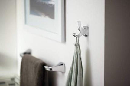 Moen YB5103NL Voss Collection Double Robe Hook, Polished Nickel