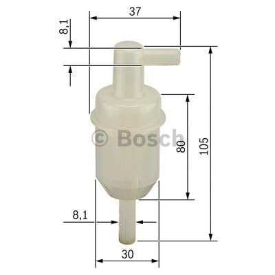 Bosch N4077 Car Diesel Filter - Separates Particles and Water from Fuel - Protects the Injection System