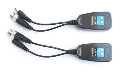 HD-CVI/TVI/AHD Passive Video Balun with Power Connector and RJ45 CAT5 Data Transmitter (6-Pairs)