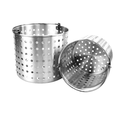 FSE ALSKBK005 ALSKSP005 Panier vapeur pour marmite 24 litres Seau perforé Poignée Aluminium Finition miroir