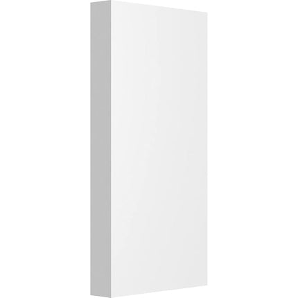 Ekena Millwork PBP050X100X100FOS00 Standard Foster PVC Plinth Block with Square Edge, 5"W x 10"H x 1"P