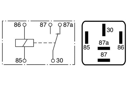 Bosch 0986332022 Mini Relay 12V 60A , IP5K4, Operating Temperature from -40 Degree to 85 Degree C, 5 Pin Relay