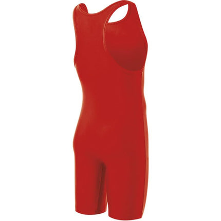 ASICS Solid High Cut Wrestling Singlet - SIZE: Small, COLOR: Red