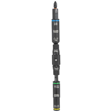Klein Tools 32528HD KNECT 10-in-1 Impact-Rated Driver, Multi-Bit Screwdriver/Nut Driver with Deep-Well Flip Socket Sizes for Plumbing and HVAC