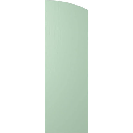 Ekena Millwork ARW101BE518X38SGH Americraft Five 2 Exterior Real Wood Joined Board-n-Batten Shutters w/Elliptical Top (Per Pair), 17 1/2"W x 38"H, Seaglass