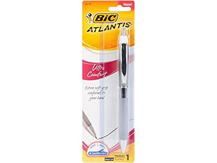 Bolígrafo Bic Atlantis Ult Comf, tamaño 6 unidades Bolígrafo Bic Atlantis Ult Comfort Negro, punta de 1.2mm