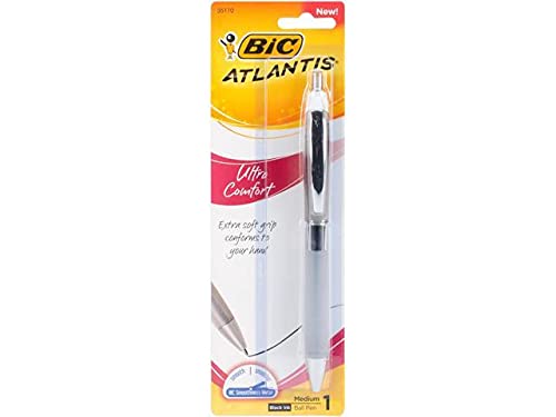 Bic Pen Atlantis Ult Comf Size 6 count Bic Pen Atlantis Ult Comfort Blk 1.2mm Ball