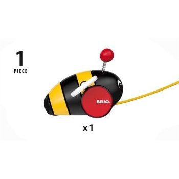 BRIO Bumblebee Pull Along Toddler Toys for Ages 12 Months Up (Kids 1 Year Old)