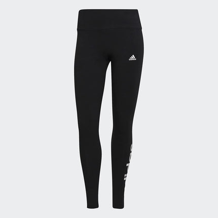 adidas Women's Loungewear Essentials High-Waisted Logo Leggings, Black/White, 2X