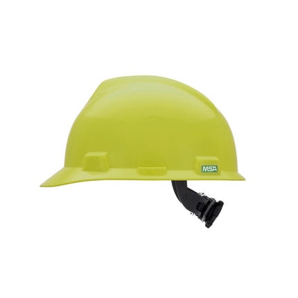 MSA 10061512 V-Gard Protective Cap with Fas-Trac Suspension, Hi-Viz Yellow/Green, Standard
