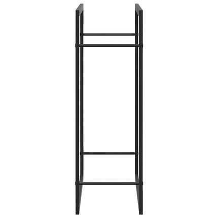 vidaXL Firewood Rack Matt Black 80x28x86 cm Steel