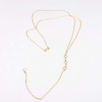 Artmiss Wedding Backdorp Necklace Crystal Gold Y Necklace Long Chain for Women and Brides, One Size, Gold, Crystal