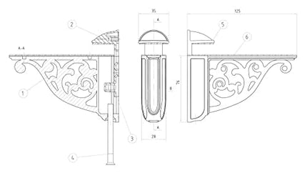 Glass Shelf Brackets 5 Inch 2PCS Heavy Duty Antique Brass Wall Bracket Baroque Kitchen Decorative Rack Shelves, Adjustable Shelf Brackets. (2,Antique Brass)