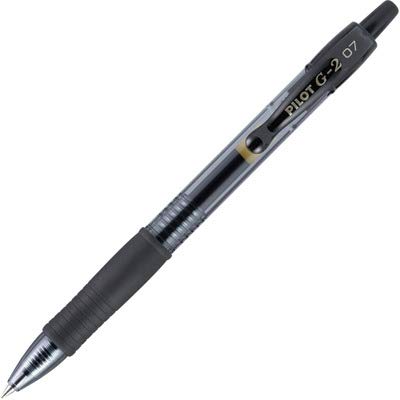 Pilot G2 Retractable Premium Gel Ink Roller Ball Pens, Fine Point, Black Ink, Dozen Box (31020)