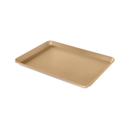 Nordic Ware Naturals Non-Stick Baker's Half Sheet Pan, Aluminium Baking Sheet with Superior Heat Conductivity, Premium Bakeware Made in the USA, Gold
