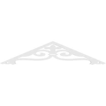 Pitch Finley Architectural Grade PVC Gable Pediment, 72"W x 15"H x 1"P (5/12)