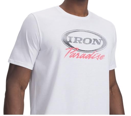 Under Armour Men's Project Rock Iron Short Sleeve T Shirt, (100) White / / Black, Large