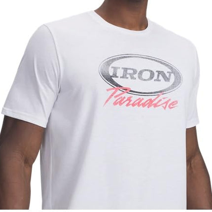 Under Armour Men's Project Rock Iron Short Sleeve T Shirt, (100) White / / Black, S