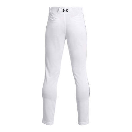 Under Armour Boys' Utility Baseball Pant Pipe, (100) White/Black/Black, Youth Medium
