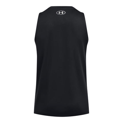 Under Armour Womens Velocity Solid Tank Top, (001) Black / / Metallic Silver, XL