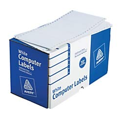 Avery 4076 Permanent Rectangular Rounded Corners Self-Adhesive Labels 3000 Items White