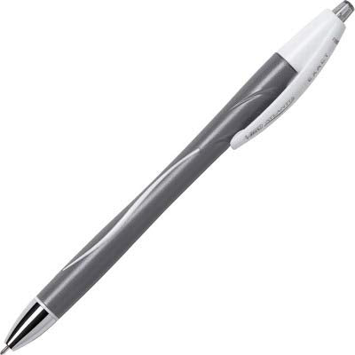 BIC Atlantis Exact Retractable Ball Pen, Fine Point (0.7 mm), Black, 12-Count