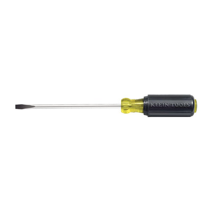 Klein Tools 605-4 1/4-Inch Cabinet Tip Screwdriver Heavy Duty 4-Inch Round Shank, Made in USA