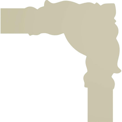 Ekena PML08X08SE 8" W x 8" H x 1 1/8" P Seville Panel Moulding Corner, Primed