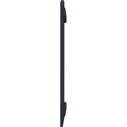 Ekena Millwork ARW101BE414X38OBH Americraft Four 2 Exterior Real Wood Joined Board-n-Batten Shutters w/Elliptical Top (Per Pair), 14"W x 38"H, Starless Night Blue