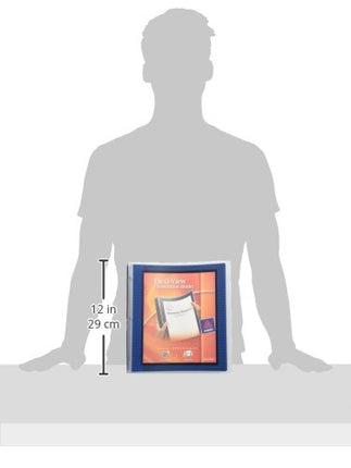 Avery Flexi-View 3 Ring Binder, 1.5 Inch Round Rings, 1 Navy Blue Binder (17638)