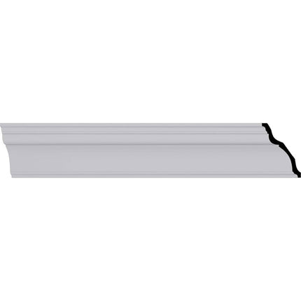 Ekena Millwork MLD05X03X06TR-CASE-2 Traditional Smooth Crown Moulding (2-Pack), 5 1/2"H x 3 7/8"P x 6 3/4"F x 94 1/2"L, Factory Primed