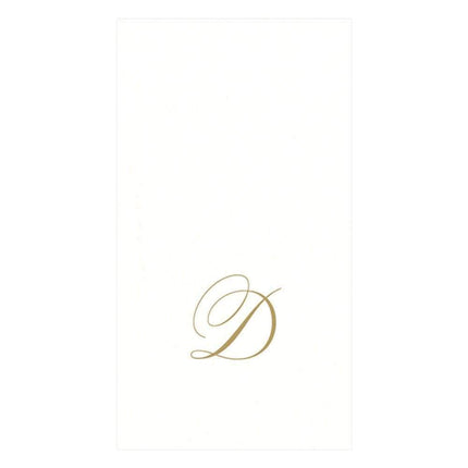 Caspari White Pearl Paper Linen Guest Towels, Mono