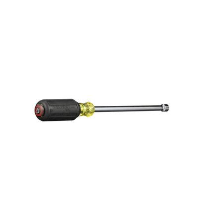 Klein Tools Nut Driver, 1/4-Inch Magnetic Tip Nut Driver with 6-Inch Hollow Shaft, Cushion Grip Handle 646-1/4M