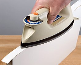 Edge Supply White Melamine 1-1/2 inch X 250 ft roll of White Edge Banding – Pre-glued Flexible Edging – Easy Application Iron-On Edging for Cabinet Repairs, Furniture Restoration