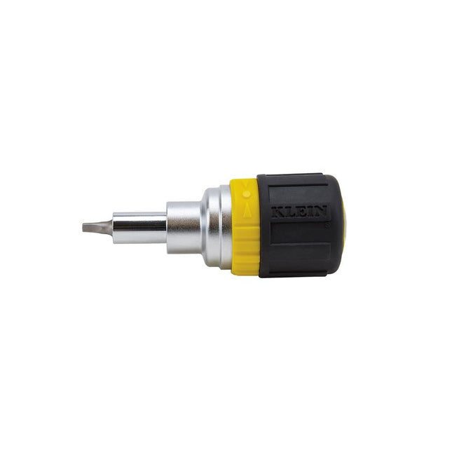 6-in-1 Ratcheting Stubby Screwdriver with Square R