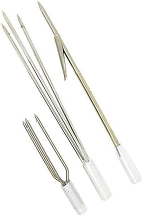 Scuba Choice Spearfishing 5' Fiberglass Travel Hawaiian Sling Pole Spear - 2-Piece with 3 Tips Set (12" Paralyzer & Lionfish Tip) | Durable Lightweight, Includes Black Rubber Carry Bag