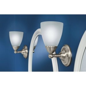 Moen YB2261BN Brantford Luminaire de salle de bain à 1 ampoule à double montage avec verre dépoli, nickel brossé
